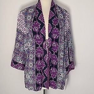 Lightweight Boho Kimono Cardigan Size M